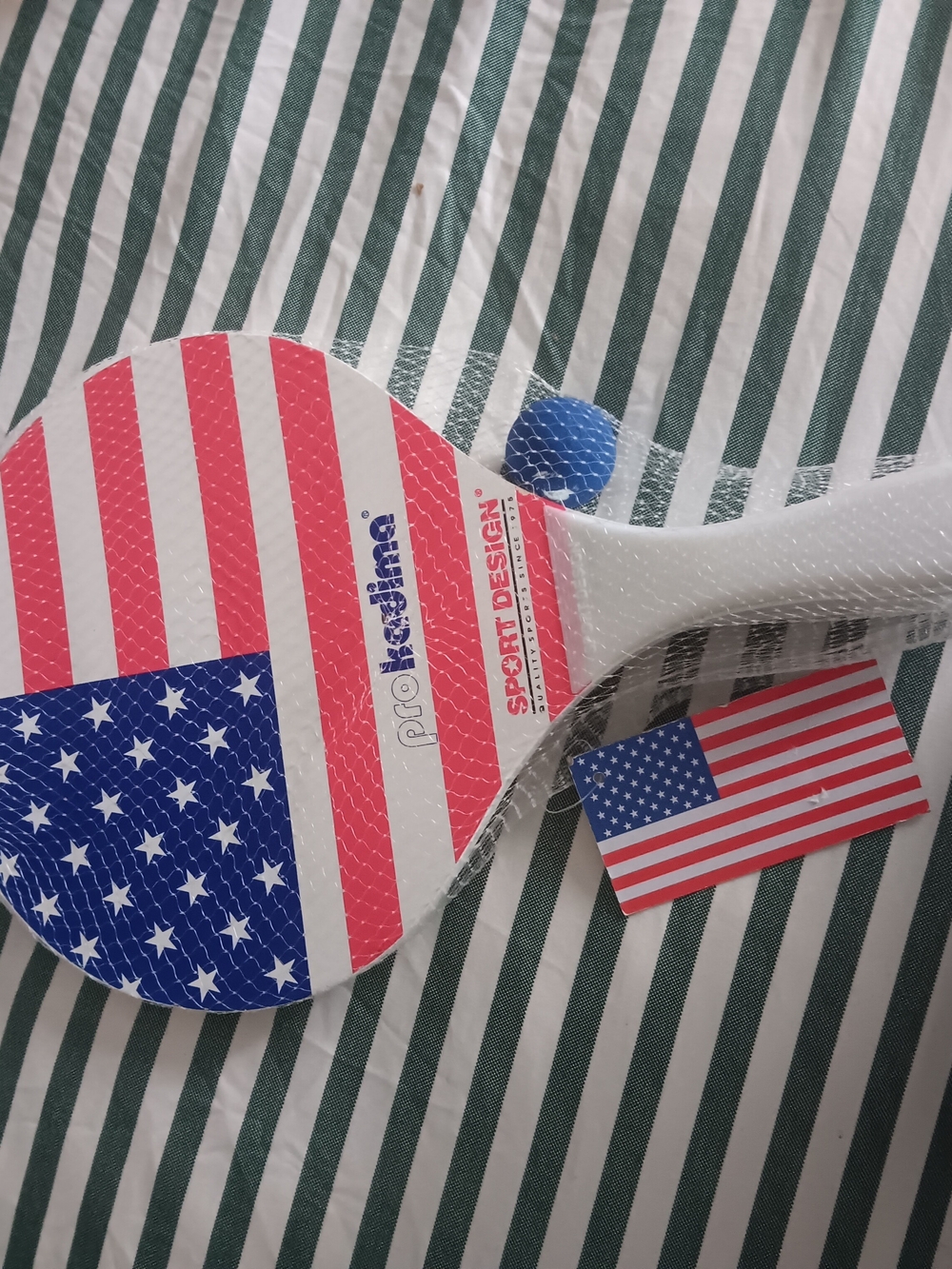 American Flag Beach Paddle Ball Set - Red, White & Blue